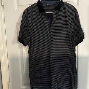 Michael Kors black Striped Polo Shirt